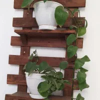استند گل دیواری چوبی