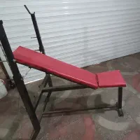 میز بدنسازی سالم+وزنه بتنی ده کیلویی