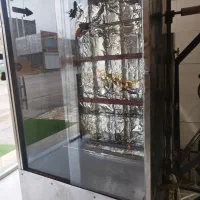دستگاه مرغ بریانی بزرگ ۶ سیخ استیل قدیمی