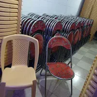 صندلی تاشو فلزی پلاستیکی کد 304.       لرستان زارع