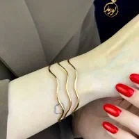 النگو آینه ای پیچ طلا