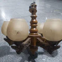 لوستر چوبی شش شاخه