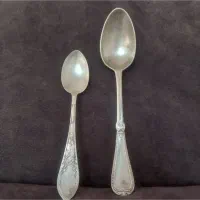 قاشق قدیمی ّبا روکش نقره