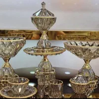 سرویس پذیرایی کریستال ۱۲ نفره آکبند مناسب جهیزیه