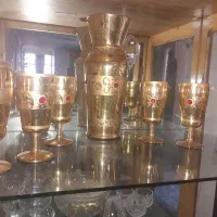 پارچ و لیوان طلایی انتیک