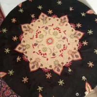 رومیزی مخمل کاردست قدیمی