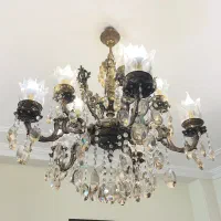 لوستر برنجی ۱۰ شاخه