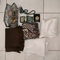 سجاده مهر تسبیح قرآن دعا زیارت نامه کتاب قدیمی