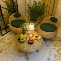 صندلی حصیری پاف کاناپه میز حصیری