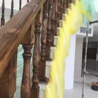 نقاشی چوب وساختمان