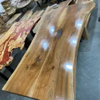 انواع میز نهارخوری روستیک چوب گردو و صندلی