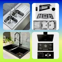 ست لوکس/ هود گازتوکار رومیزی سینک گرانیتی A8932