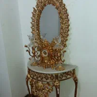 آینه وشمعدان وساعت برنجی