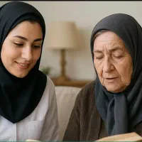 پرستار سالمند خانم در منزل