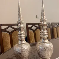 جام شاخ دار مس آبکاری نقره