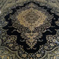فرش دوازده متری زمینه سرمه ای