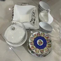 ظروف چینی و کریستال سوگا ژاپن کاملا سالم