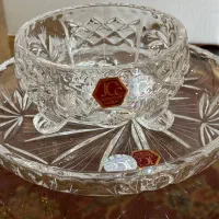 پیش دستی کریستال گردjccمیوه شیرین فنجان نمک قندن