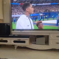 میز تلویزیون چوب در حد نو