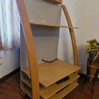 زیر تلویزیونی چوبی