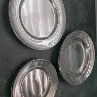 ست بشقاب استیل،جنس خوب و محکم وقدیمی