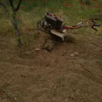 شخم باغ و باغچه با تیلر ده اسب قوی