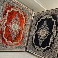 فرش قرمز مشکی/برجسته۱۵۰۰شانه ماه رنگ مشهد