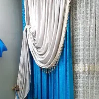 پرده آبی خوشرنگ مخمل