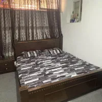 سرویس تخت دونفره نفره چوب گردو