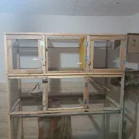 دو عدد قفس بزرگ چوبی نراد دست ساز همه چی تموم
