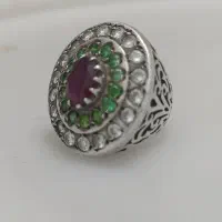 انگشتر نقره یاقوت سلطان