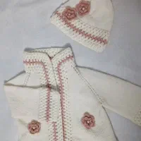 لباس بافتنی دخترانه نوزاد