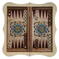 تخته نرد ودالبر تذهیب و طرح گل  /شهرفکر