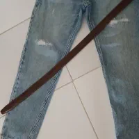 شلوار لی زاپ دار پسرانه آبی سایز ۲۳نو
