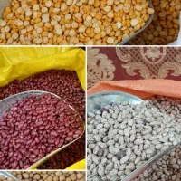 حبوبات   . عدس، نخود، لوبیا.  خورده فروشی