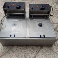 سرخ کن صنعتی دو لگن 20 لیتری برقی رومیزی