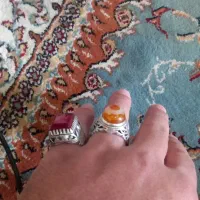 انگشترنقره سنگ طبیعی کاردست