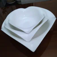 میوه خوری سرامیک سفید سه اندازه