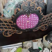 تخت دونفره سلطنتی با آینه ومیزارایش