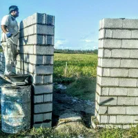 معماربنایی بلوک چینی سیمانکاری سیاه و سفید...