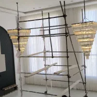 لوستر بزرگ کریستالی دوبلکس هتل لابی باغ تالار