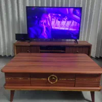 میز ال سی دی وجلو مبلی و3تا عسلی در حد نو