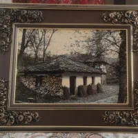 تابلوفرش کلبه پاییزی