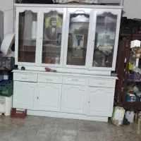 کمد بوفه تمام چوب سفیدرنگ