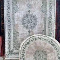 فرش اقاقیا با رنگ نسکافه ای سبز   ۱۲و۹و۶ متری