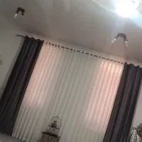 شال پرده  سرمه ای اندازه همین نمونه اس