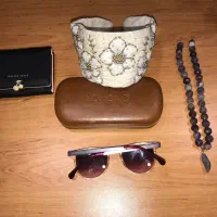 عینک برند کومونو گردنبند سنگ اصل آمتیس تل دست دوز