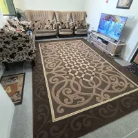 قالی قهوه ایی تمییز