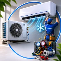 سرویس و شست و شوی کولر دوتکه اسپیلت فقط با۳میلیون