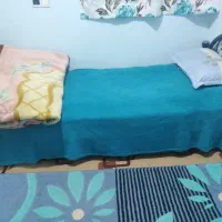 تخت تک نفره فلزی کارکرده سالم قیمت5500هزارتومان